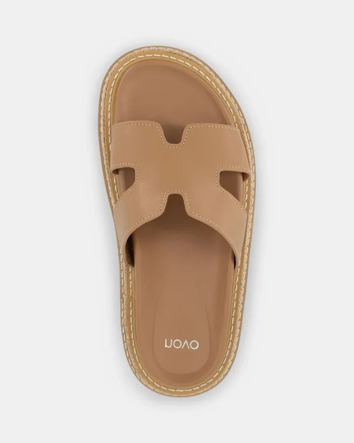 Slides NOVO Shoes Women TENTURE CAMEL Sandals
