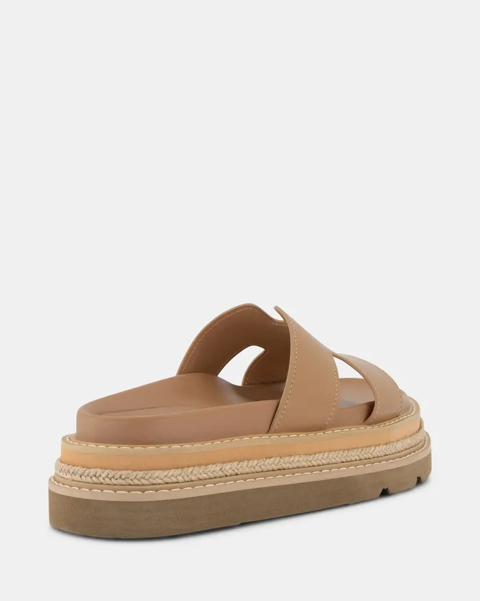 Slides NOVO Shoes Women TENTURE CAMEL Sandals