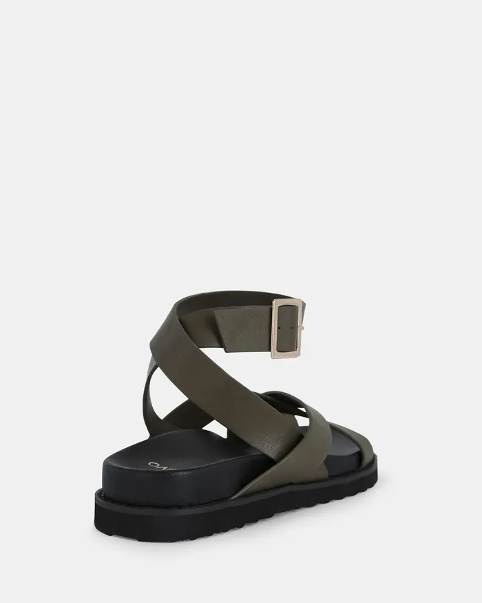 Slides NOVO Shoes Women TILLIE KHAKI Flat Sandals