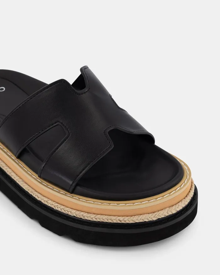 Slides Women NOVO Shoes TENTURE BLACK Sandals