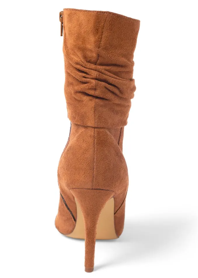 SLOUCHY POINTED TOE BOOTIES Cognac Women VENUS Boots and Booties