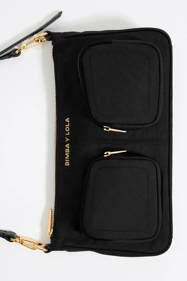 Small Black Nylon Pocket Crossbody Bag Black Women Bimba Y Lola Crossbody Bags Small Black Nylon Pocket Crossbody Bag Black Women Bimba Y Lola Crossbody Bags