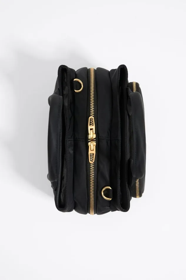 Small Black Nylon Pocket Handbag Black Women Bimba Y Lola Crossbody Bags Small Black Nylon Pocket Handbag Black Women Bimba Y Lola Crossbody Bags