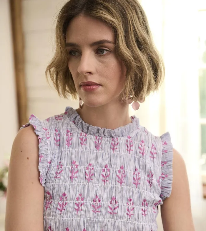 Smocked Maxi Dress 8211 Wildflower Seersucker Hatley