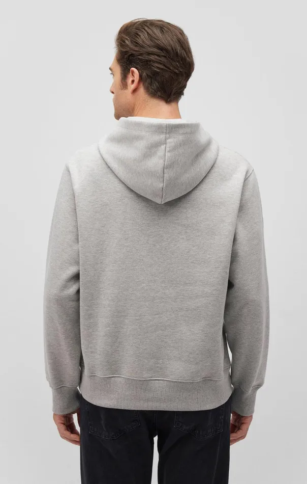 SnapButton Hoodie In Light Grey Melange Men Mavi Jeans Loungewear SnapButton Hoodie In Light Grey Melange Men Mavi Jeans Loungewear
