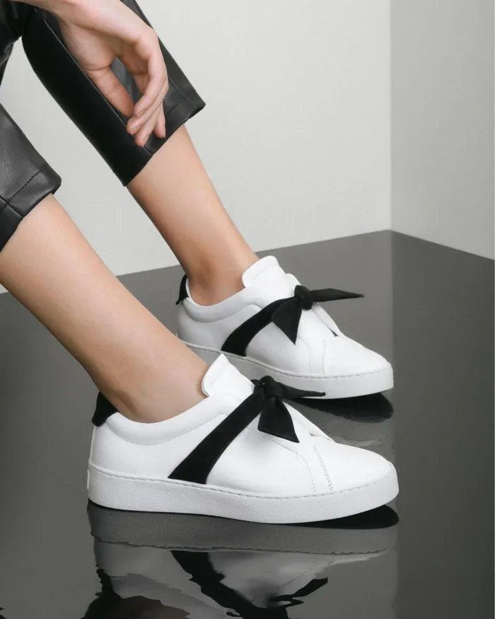 Sneakers Women Alexandre Birman Clarita Sneaker Suede Black and White Luxury Sneakers For Casual Outfits 8211 Italian Made Shoes Black