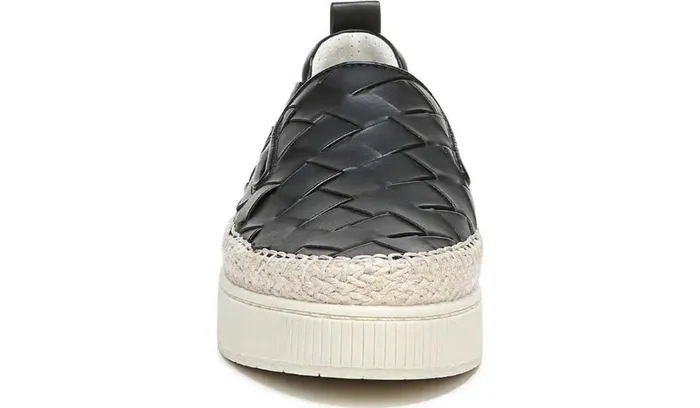 Sneakers Women Franco Sarto Franco Homer 3 Platform Slip On Sneaker Black Faux Leather