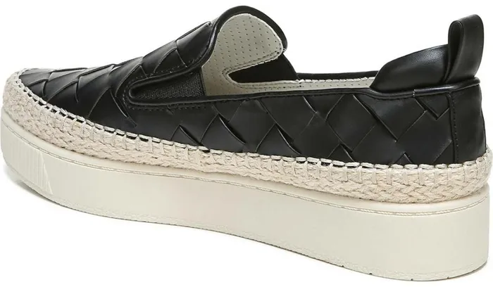 Sneakers Women Franco Sarto Franco Homer 3 Platform Slip On Sneaker Black Faux Leather