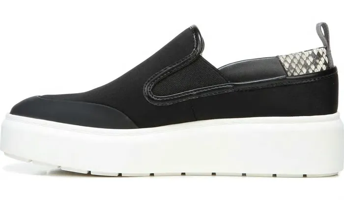 Sneakers Women Franco Sarto Franco Lazer Platform Slip On Sneaker Black Fabric
