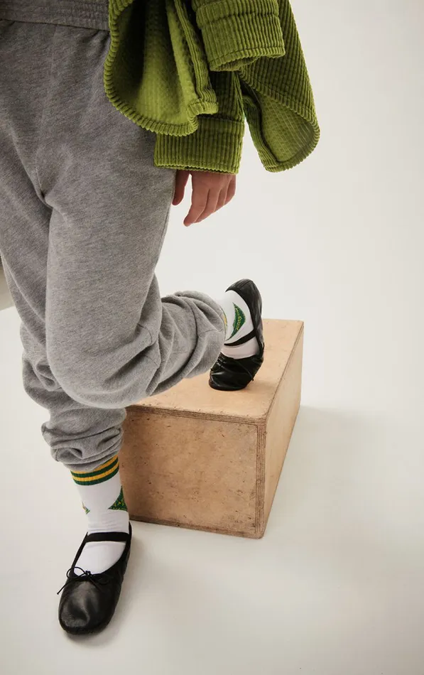 Socks Clypsun Green And Yellow Striped Kids American Vintage Socks Clypsun Green And Yellow Striped Kids American Vintage