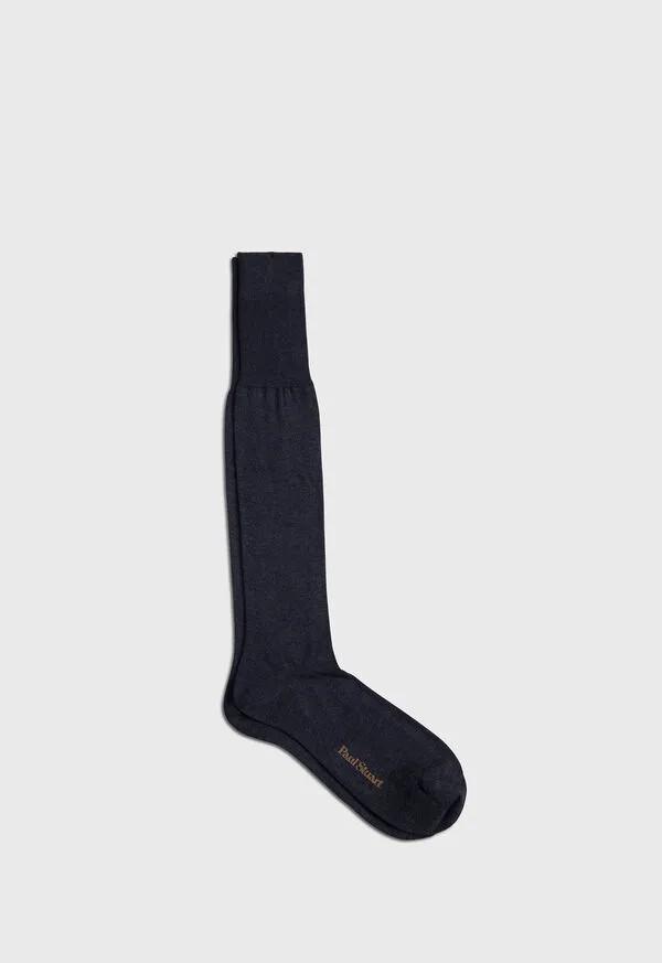 Socks Flat Knit Sock Black Paulstuart Mens