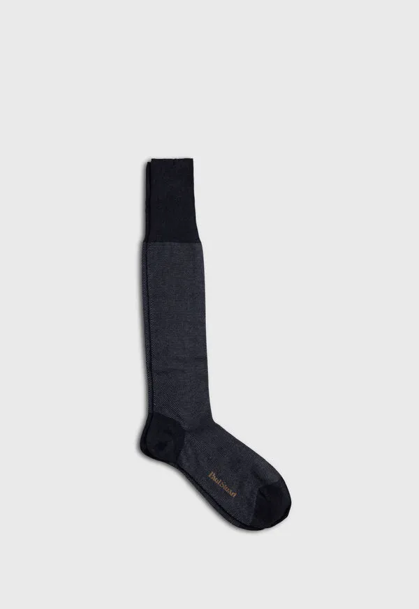Socks Paulstuart Mens Textured Oxford Dress Sock Black