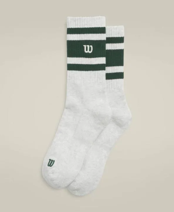 Socks Women Wilson U Crew Stripe Sock Light Gray Heather Sycamore