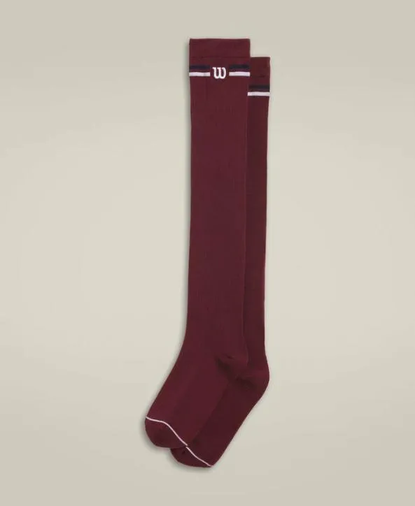 Socks Women Wilson U Micro Rib Over The Knee Socks Port Royal