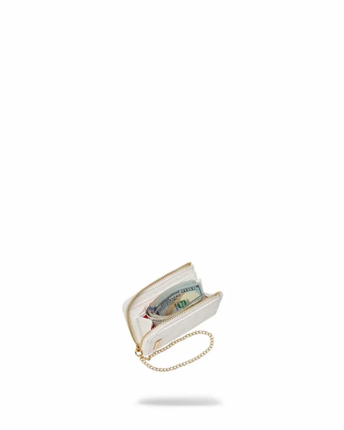SPRAYGROUND RIVIERA LE BLANC GOLD CHAIN SHARK WALLET Bags