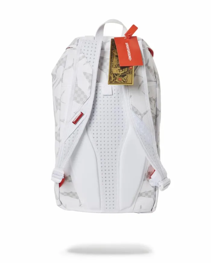 SPRAYGROUND SHARK CHECK WHITE HILLS BACKPACK Bags