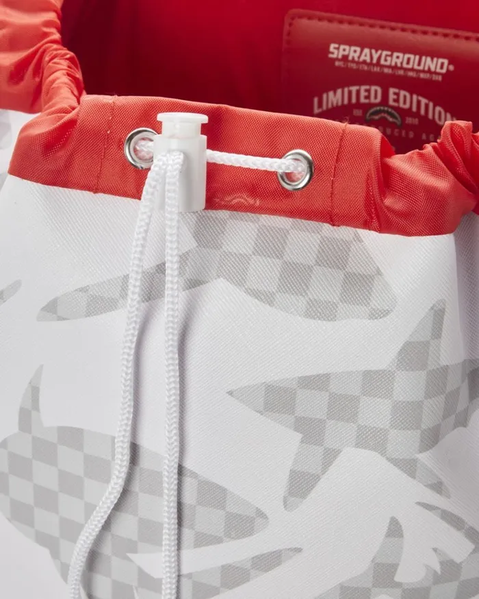 SPRAYGROUND SHARK CHECK WHITE HILLS BACKPACK Bags
