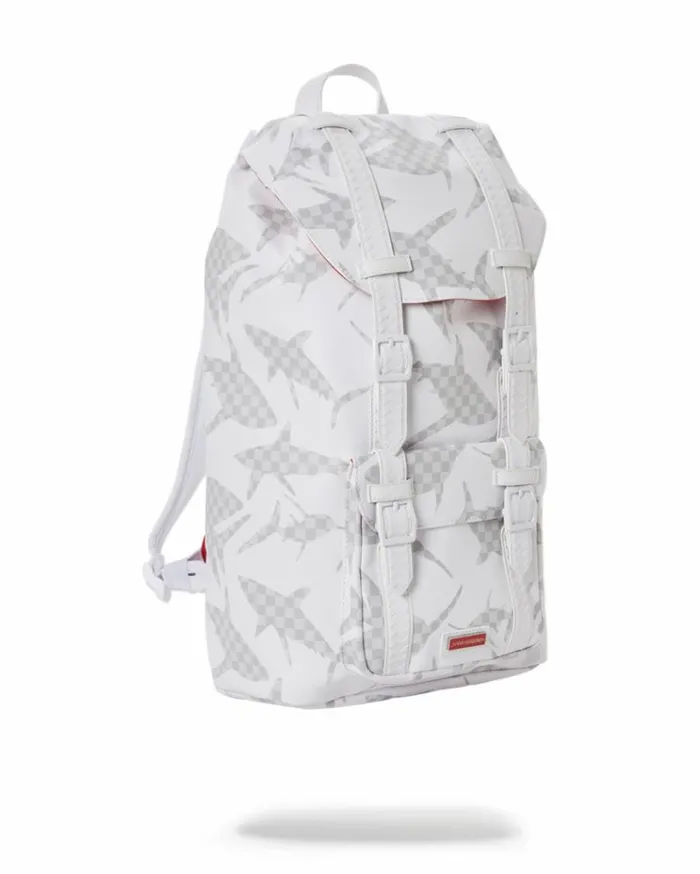 SPRAYGROUND SHARK CHECK WHITE HILLS BACKPACK Bags