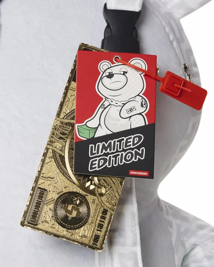 SPRAYGROUND SPLIT THE CHECK PEARL MONEYBEAR TEDDYBEAR BACKPACK Bags