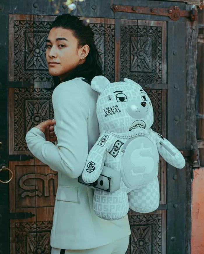 SPRAYGROUND SPLIT THE CHECK PEARL MONEYBEAR TEDDYBEAR BACKPACK Bags