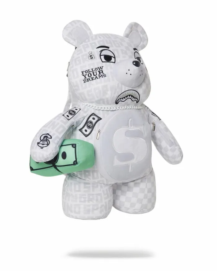 SPRAYGROUND SPLIT THE CHECK PEARL MONEYBEAR TEDDYBEAR BACKPACK Bags
