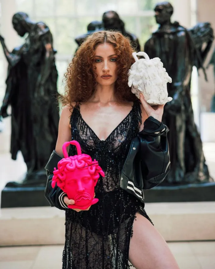SPRAYGROUND THE MET CANOVA MEDUSA HANDBAG MARBLE Bags