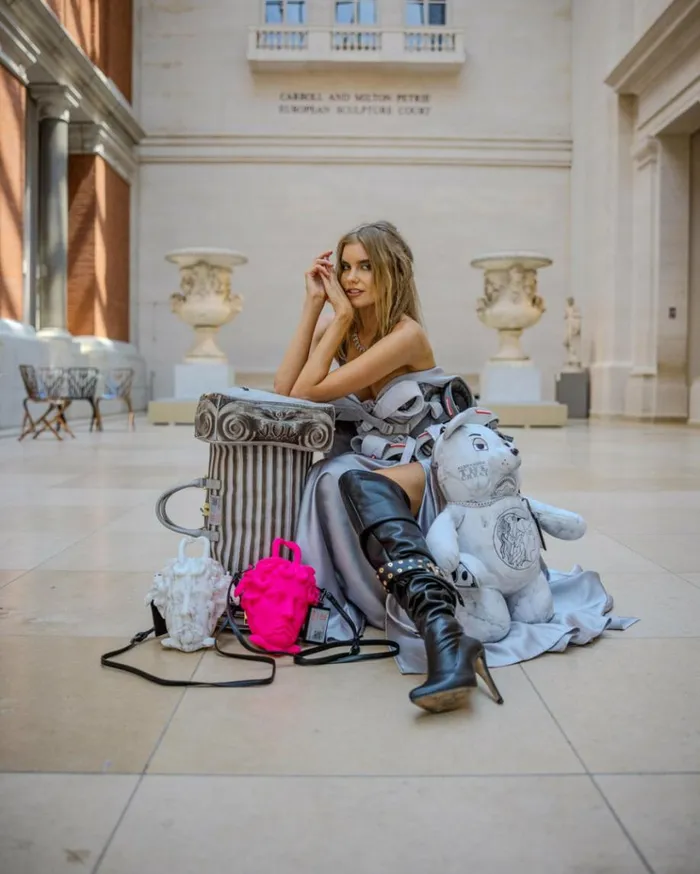 SPRAYGROUND THE MET CANOVA MEDUSA HANDBAG MARBLE Bags