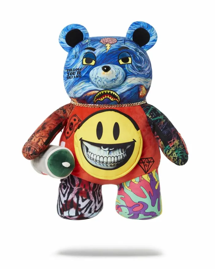 SPRAYGROUND VILLAIN MONEY BEAR TEDDYBEAR RON ENGLISH EDITION BACKPACK Bags