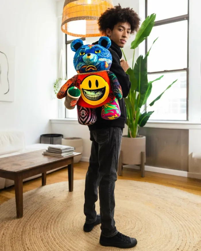 SPRAYGROUND VILLAIN MONEY BEAR TEDDYBEAR RON ENGLISH EDITION BACKPACK Bags