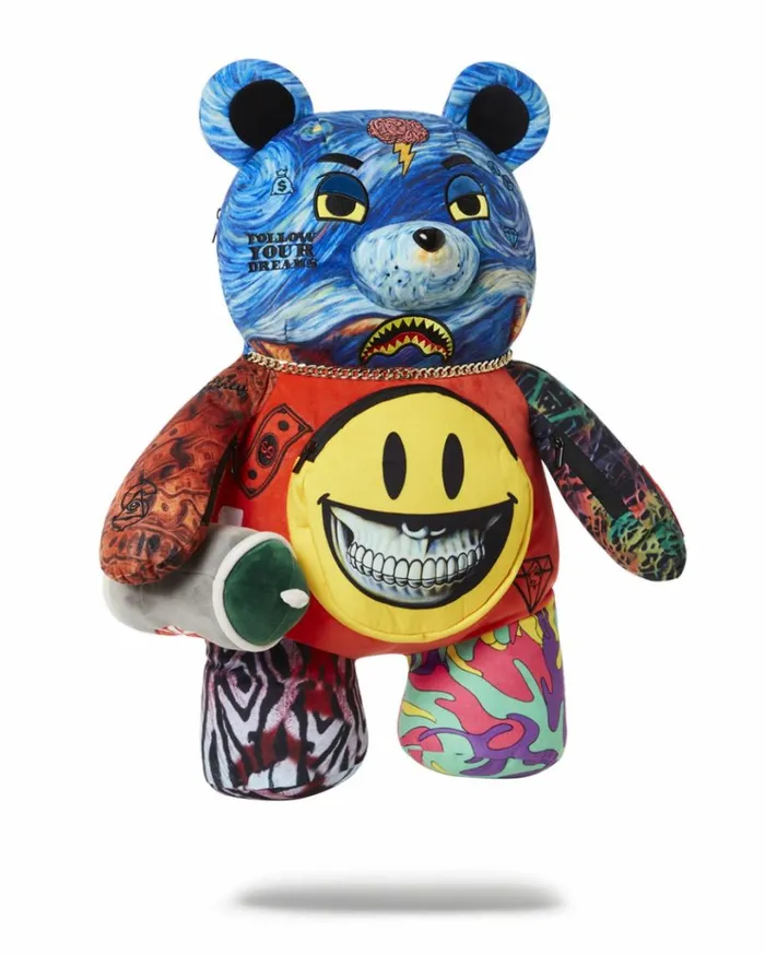 SPRAYGROUND VILLAIN MONEY BEAR TEDDYBEAR RON ENGLISH EDITION BACKPACK Bags