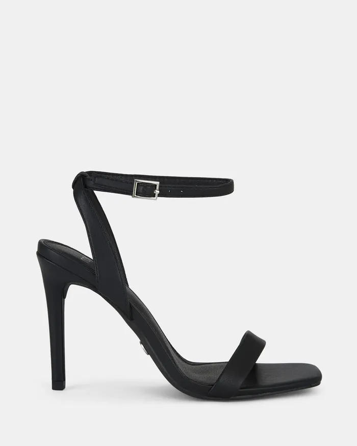 Stilettos NOVO Shoes Women METROPOLITAN BLACK Open Toe Heels