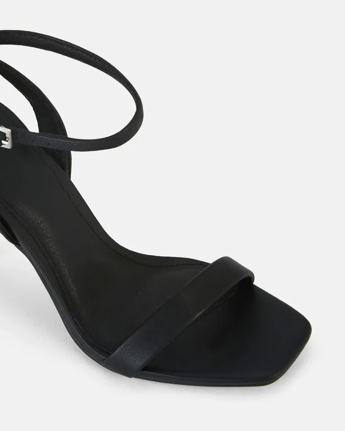 Stilettos NOVO Shoes Women METROPOLITAN BLACK Open Toe Heels