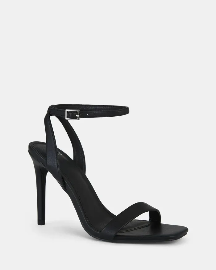Stilettos NOVO Shoes Women METROPOLITAN BLACK Open Toe Heels