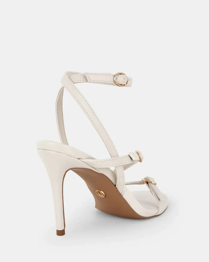 Stilettos NOVO Shoes Women NOLAN CREAM Open Toe Heels