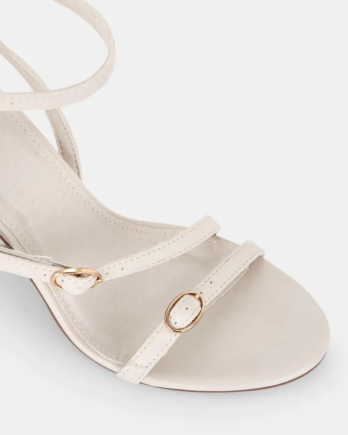 Stilettos NOVO Shoes Women NOLAN CREAM Open Toe Heels