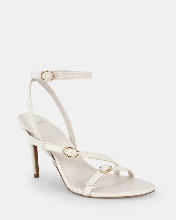 Stilettos NOVO Shoes Women NOLAN CREAM Open Toe Heels