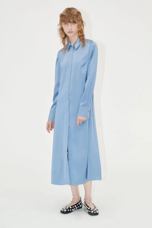 Stine Goya Dresses Collared Midi Dress 8211 Infinity Blue 8211 Women