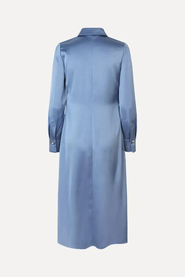 Stine Goya Dresses Collared Midi Dress 8211 Infinity Blue 8211 Women