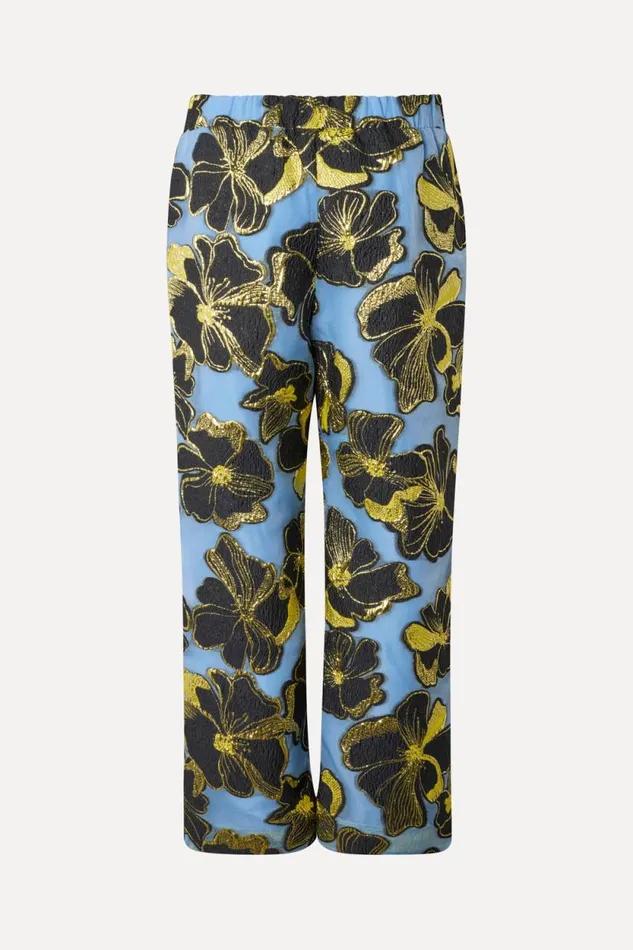 Stine Goya Exclusives Elasticated Waistband Pants 8211 Blue Anemone Jacquard 8211 Women