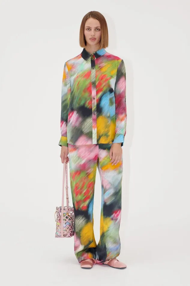 Stine Goya Pants Elasticated Long Pants 8211 Liquid Floral 8211 Women