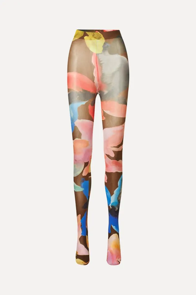 Stine Goya Socks and Tights Nylon Stockings 8211 Aquarelle Garden 8211 Women