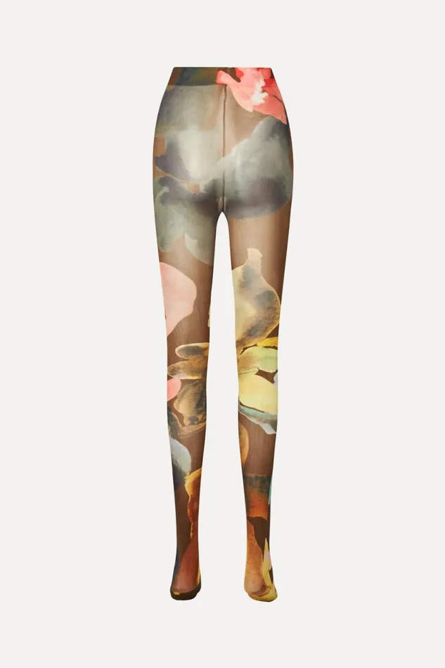 Stine Goya Socks and Tights Nylon Stockings 8211 Aquarelle Garden 8211 Women