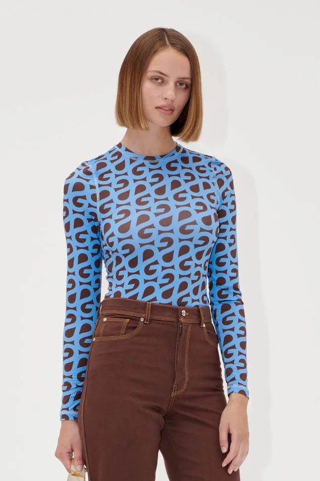 Stine Goya Tops and Shirts Elastic Long Sleeve Top 8211 SG Logo 8211 Women