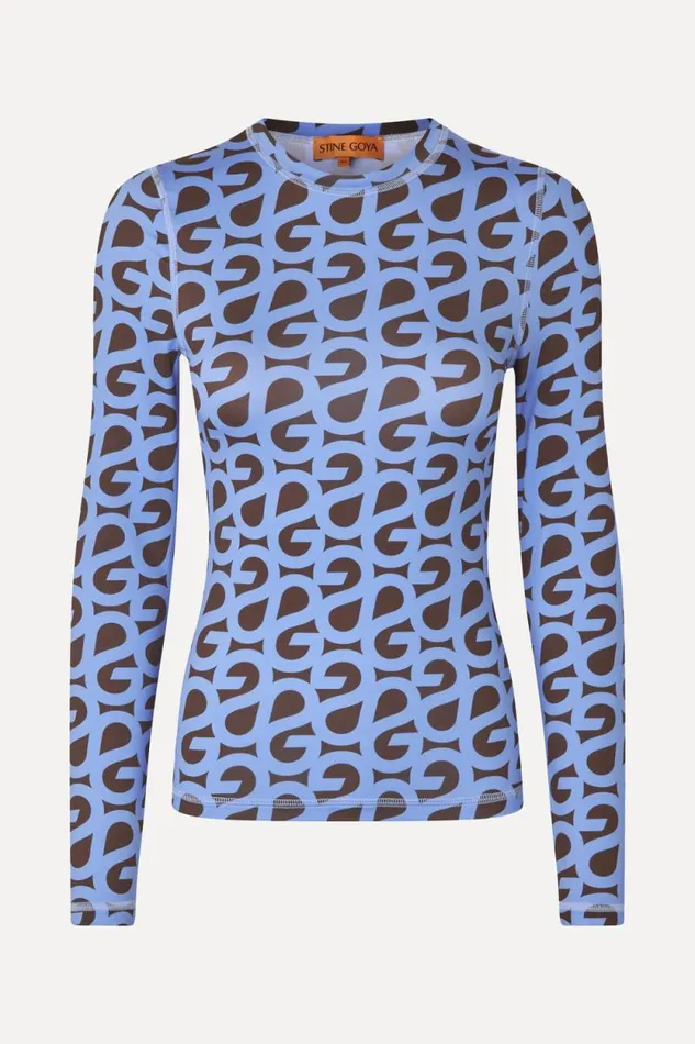 Stine Goya Tops and Shirts Elastic Long Sleeve Top 8211 SG Logo 8211 Women