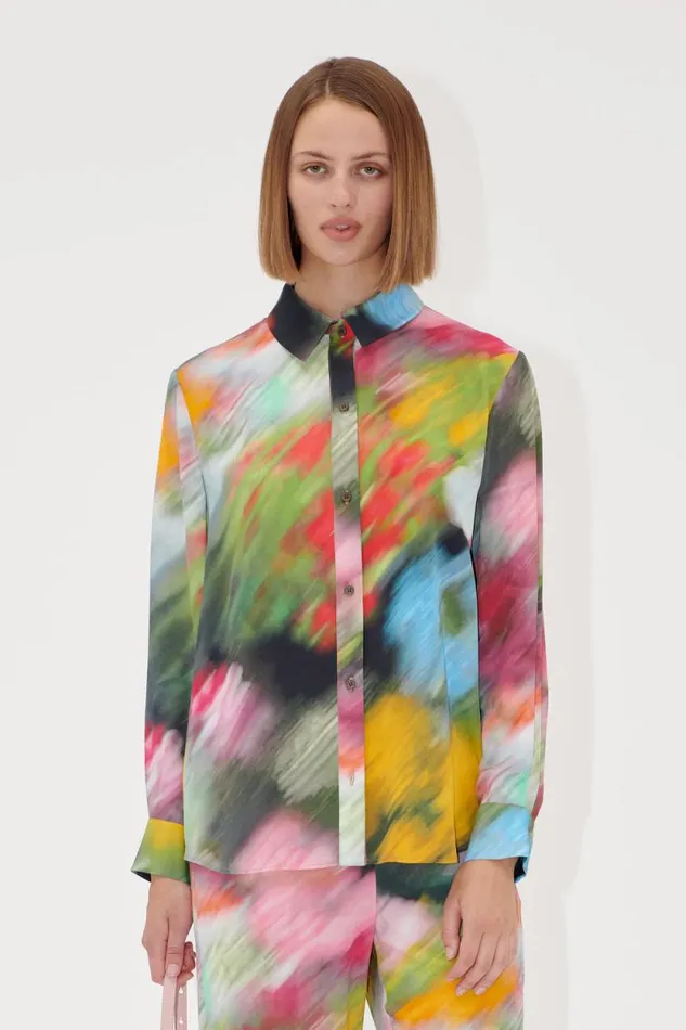 Stine Goya Tops and Shirts Long Sleeve Shirt 8211 Liquid Floral 8211 Women