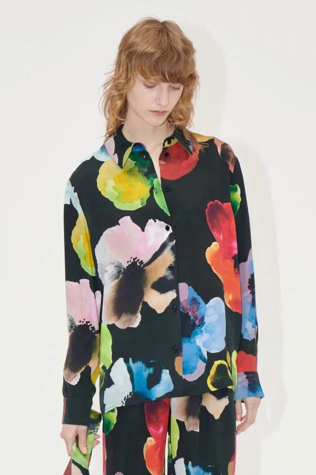 Stine Goya Tops and Shirts Long Sleeve Shirt 8211 Watercolor Bloom 8211 Women Stine Goya Tops and Shirts Long Sleeve Shirt 8211 Watercolor Bloom 8211 Women