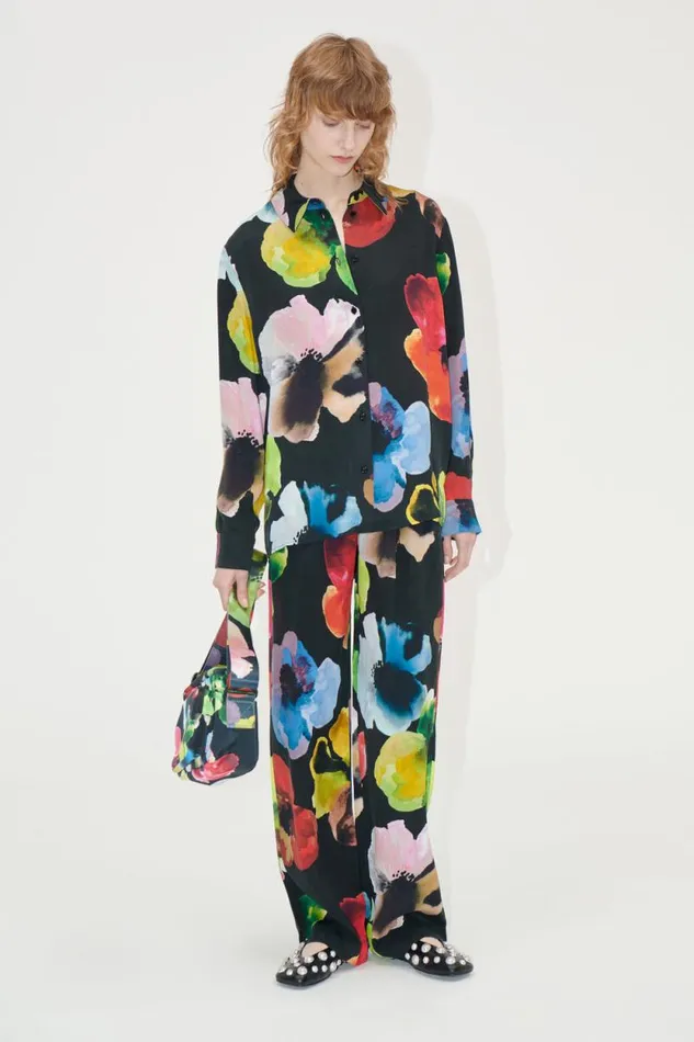 Stine Goya Tops and Shirts Long Sleeve Shirt 8211 Watercolor Bloom 8211 Women