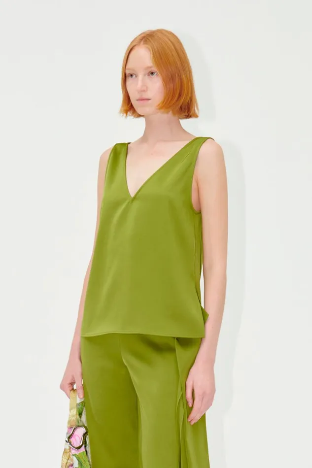 Stine Goya Tops and Shirts SGElanor Top 8211 Olive 8211 Women