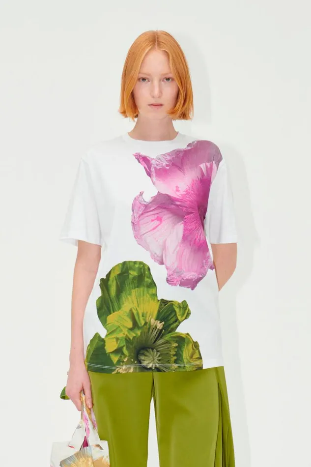 Stine Goya Tops and Shirts SGMargila Tshirt 8211 Poppies Bloom 8211 Women