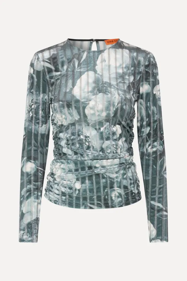 Stine Goya Tops and Shirts Vanessa Blouse 8211 Metalized Peonies 8211 Women